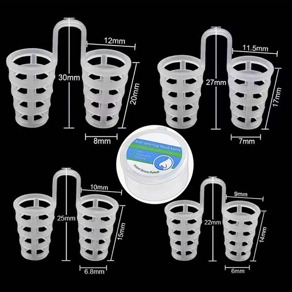 New Blue Silicone 4/8Pcs/Set Snoring Solution anti Snoring Devices Snore Nose Vents Nasal Dilators for Better Sleep Sleeping Aid