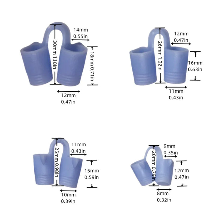 New Blue Silicone 4/8Pcs/Set Snoring Solution anti Snoring Devices Snore Nose Vents Nasal Dilators for Better Sleep Sleeping Aid